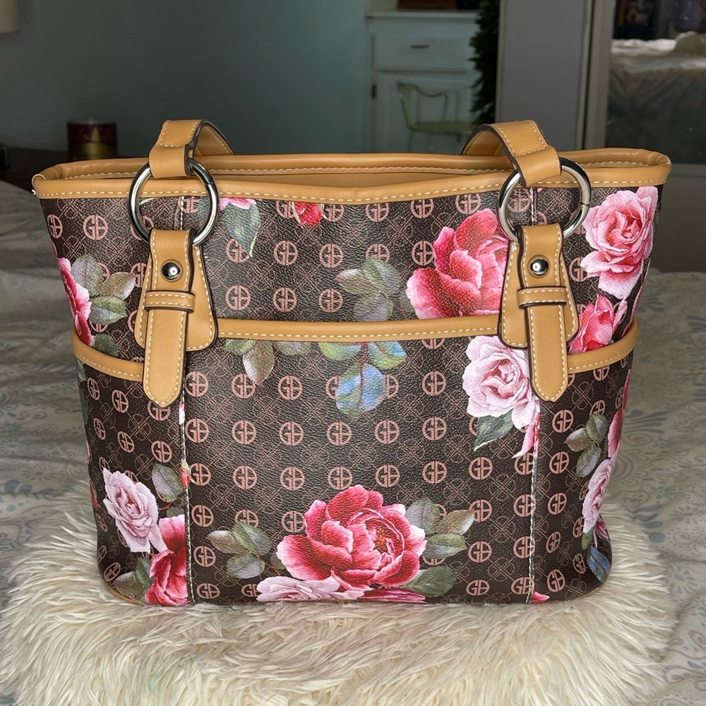 Giani Bernini Signature Floral Logo Tote